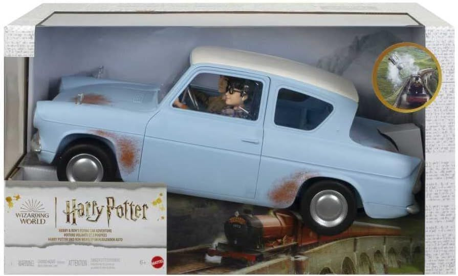 Набор кукол Mattel Harry Potter Гарри Поттер и Рон Уизли на летающей машине HHX03  #1