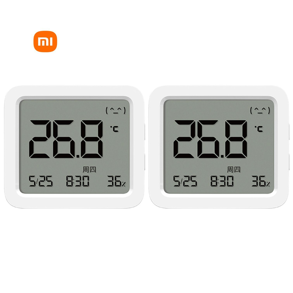 Часы термогигрометр Xiaomi Temperature and Humidity Monitor Clock3 MJWSD05MMC,2 шт.  #1