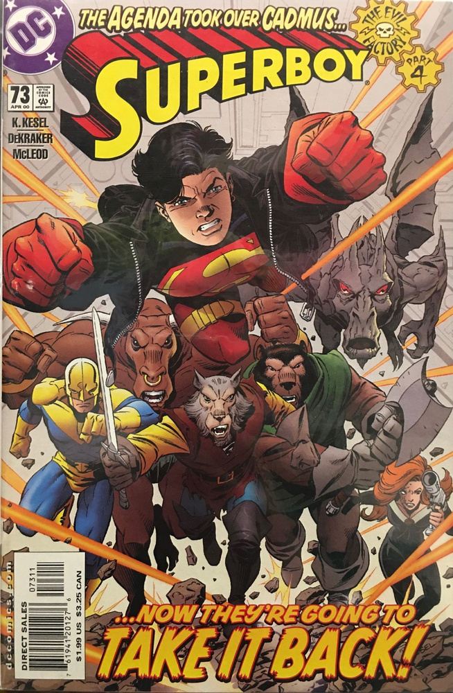 SuperBoy #73 Apr 00. The Evil Factory. Part 4. DC Comics. Официальный комикс на английском языке.  #1