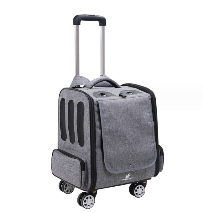Рюкзак-переноска чемодан тележка на колёсах для животных  #1