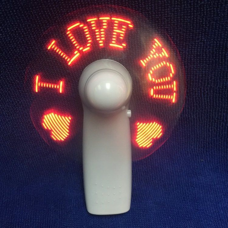 Мини-вентилятор c LED-подсветкой "I Love You", зеленый #1
