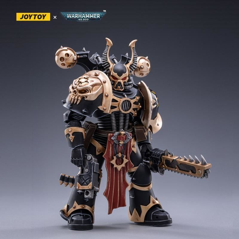 Подвижная фигурка JOYTOY Warhammer 40000 Black Legion Chaos Lord,Chaos Space Marines Black Havoc,подарок #1