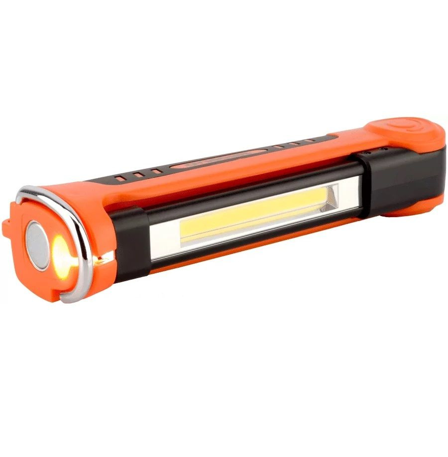 Фонарь светодиодный складной с магнитом 3W COB+1W LED, 300Lm, Li-ion 1800mAh (АвтоDело) (26616)  #1