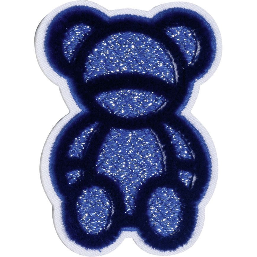 Термоаппликация HKM "Медведь с синими блестками", полиэстер  #1
