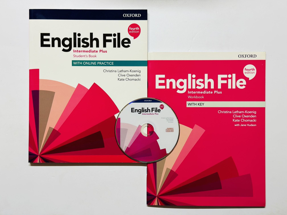 English File Intermediate Plus 4th Fourth edition Комплект Student's Book + Workbook + CD #1