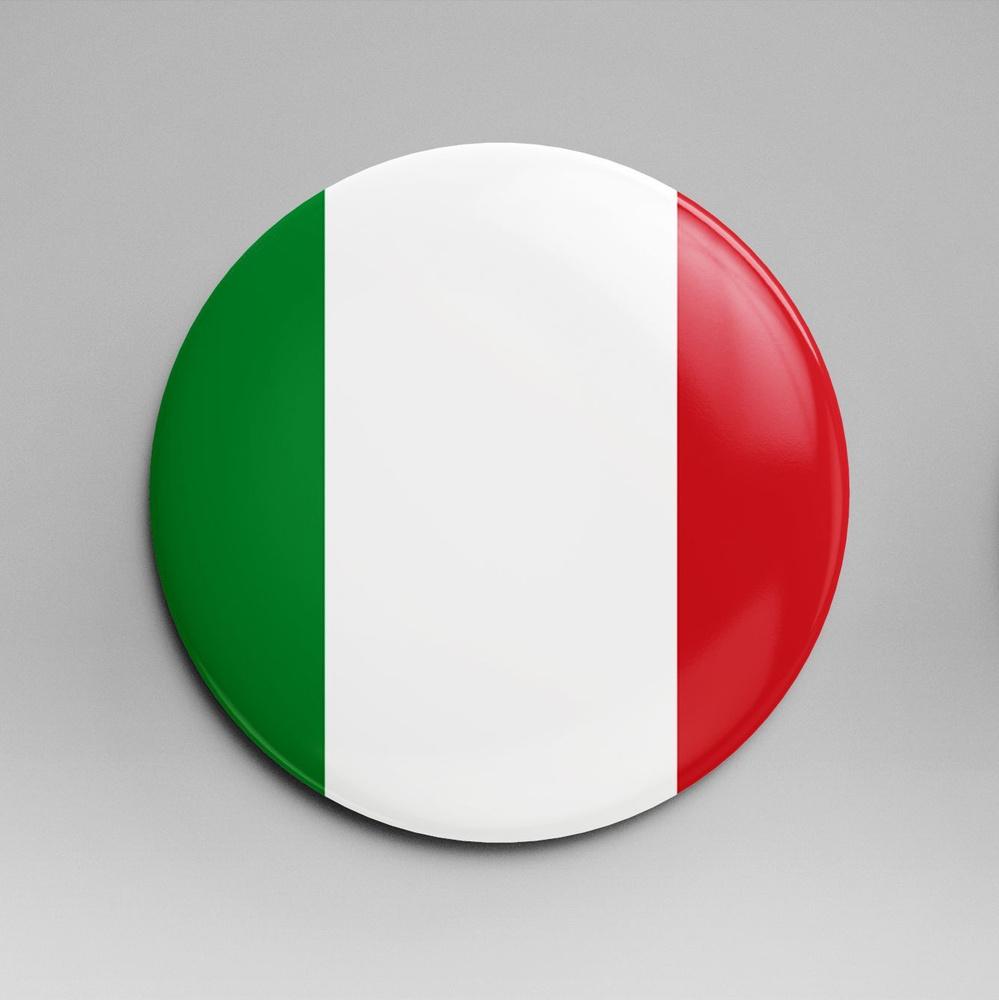 Зеркало карманное 58 мм флаг Италия #1