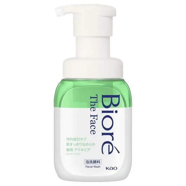 Kao Biore The Face Foam Acne Care Пенка для умывания антибактериальная против акне с ароматом Свежих #1