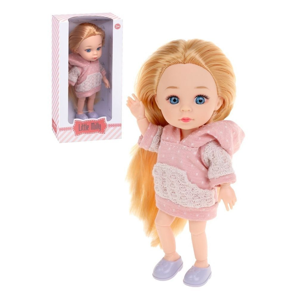 Кукла Наша Игрушка "Little Millie", в розовой кофте, 15 см, в коробке (91033-4)  #1