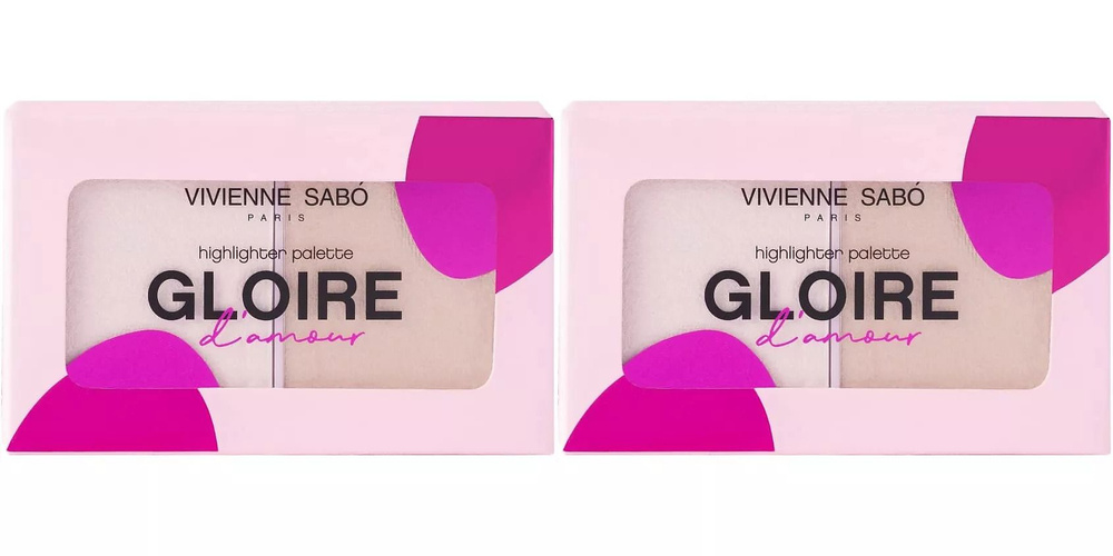Vivienne Sabo Палетка хайлайтеров Gloire d'Amour, 01 светло-розовый, 6 гр, 2 шт  #1