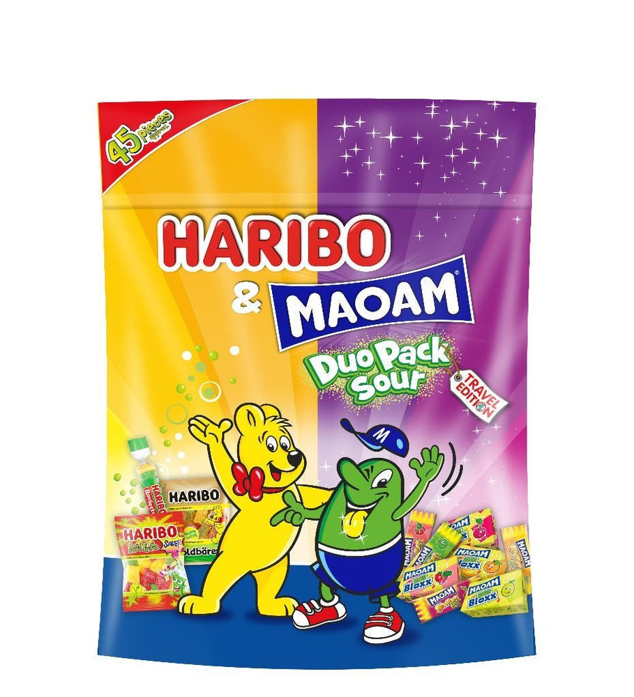 Жевательные конфеты Haribo & Maoam Duo Pack Sour 653 грамма мармелад #1