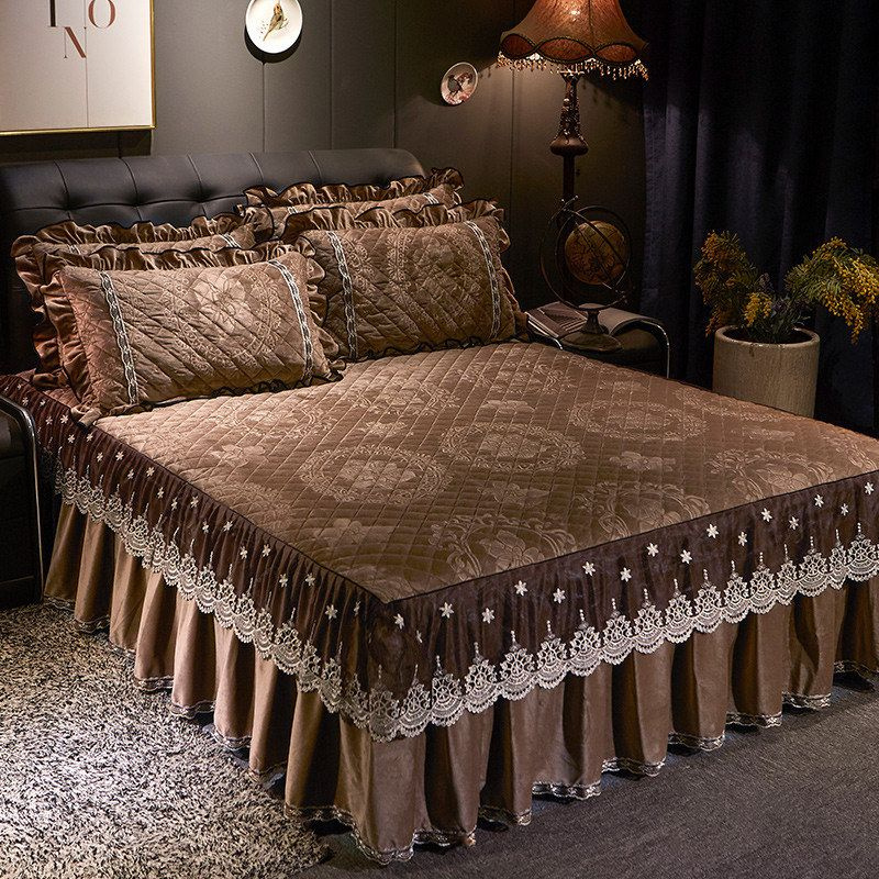 AiWinsure Покрывало с наволочками velvet bedspreads, Бархат с размерами: 200 x 160 см  #1