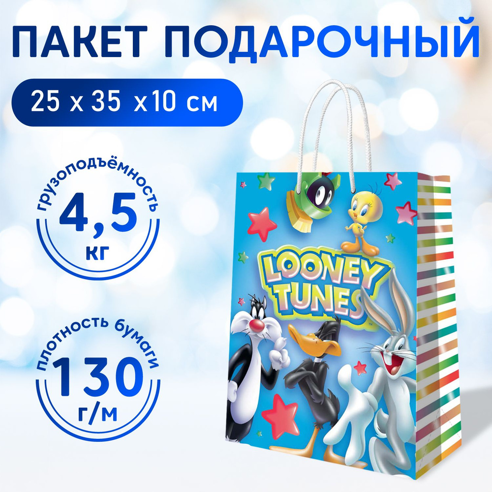 Пакет подарочный ND Play / Looney Tunes-2, 250*350*100 мм, бумажный, 292340 #1