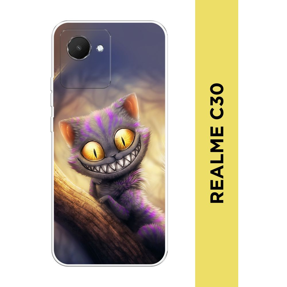 Силиконовый чехол на Realme C30 / Реалми С30 "Cheshire Cat" #1