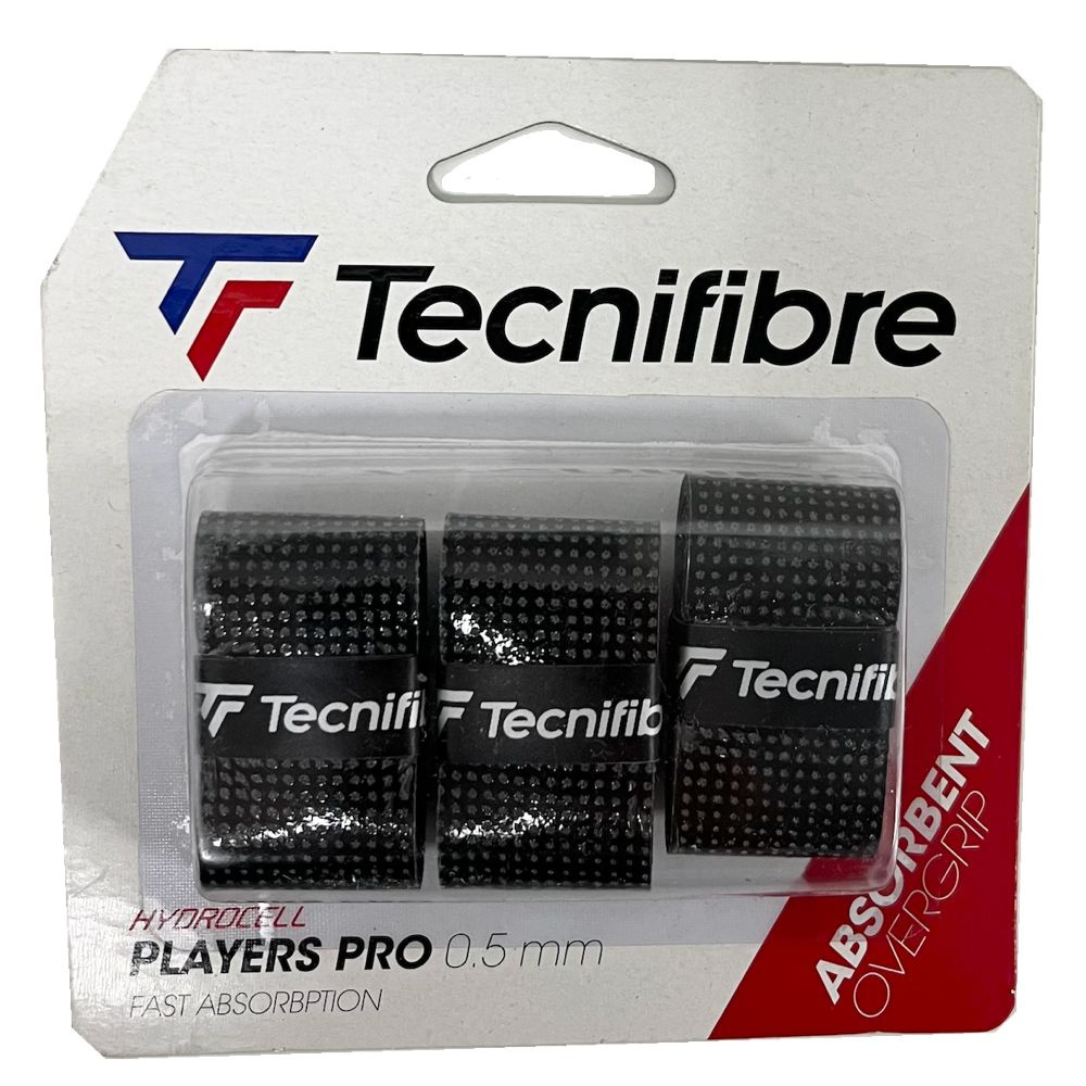 Намотка для ракетки Tecnifibre Absorbent Hydrocell PRO BLACK 0,5мм (3шт) #1