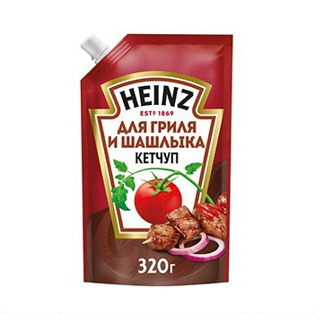 Кетчуп "Heinz" для гриля и шашлыка, 350/320г, Россия 1шт #1