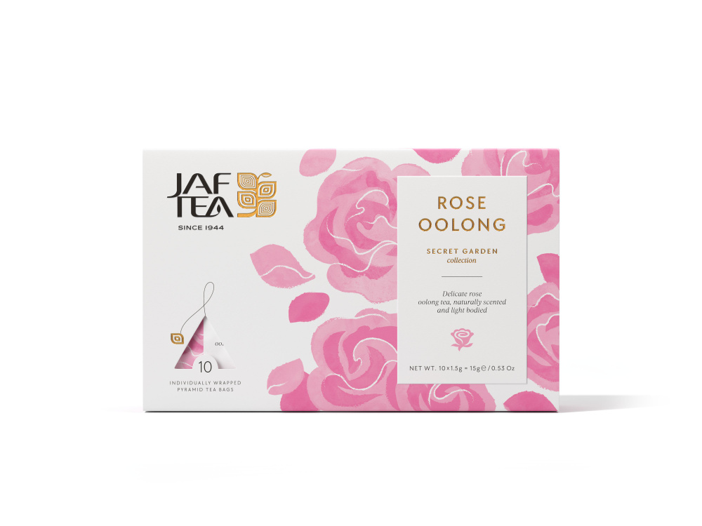 Чай JAF TEA "Secret Garden Rose Oolong" зелёный Оолонг с бутонами Роз, 10 пирамидок  #1