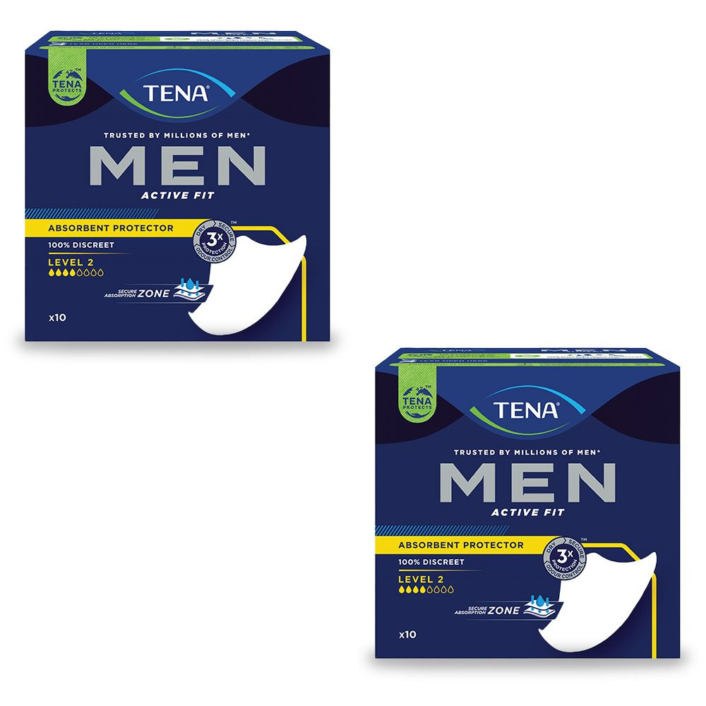 Прокладки урологические мужские TENA Men Active Fit Level 2, 2x10 шт. #1