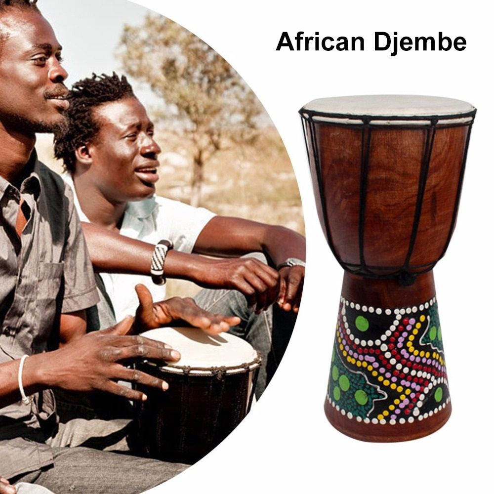 6in African Djembe Drum Традиционный африканский музыкальный инструмент из козьей шкуры с  #1