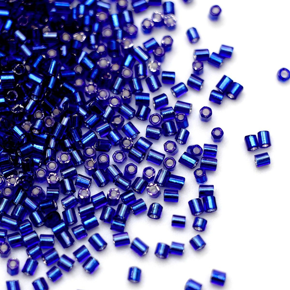 Бисер Радуга 70 гр рубка фиолетово-синий/серебрение #1