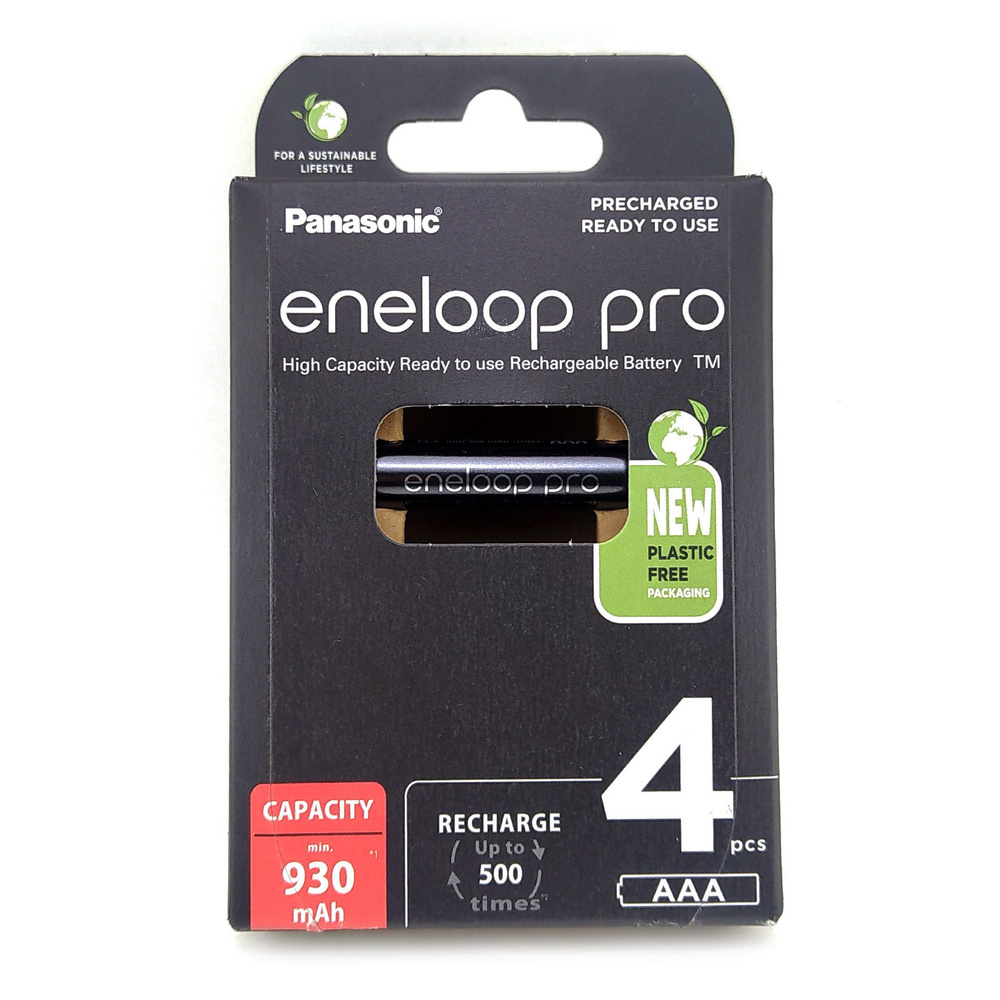 Аккумуляторы (4шт) мизинчиковые PANASONIC HR03 AAA eneloop Pro Ni-MH 930mAh (бл4). Товар уцененный  #1