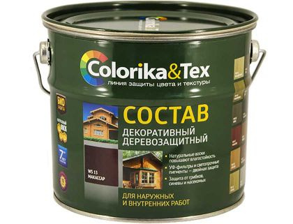 Защитно-декоративный состав Colorika & Tex 2.7л (калужница) #1