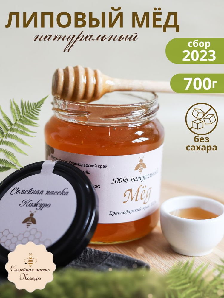 Мёд натуральный Липовый, Свежая горная липа, Собственная пасека Кожуро, сбор 2023г  #1