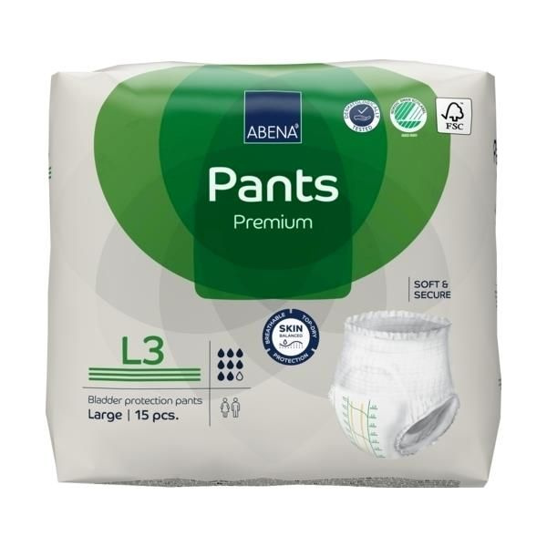 Подгузники-трусы Abena Pants L3 (ночные), объем талии 100-140 см, 15 шт.  #1