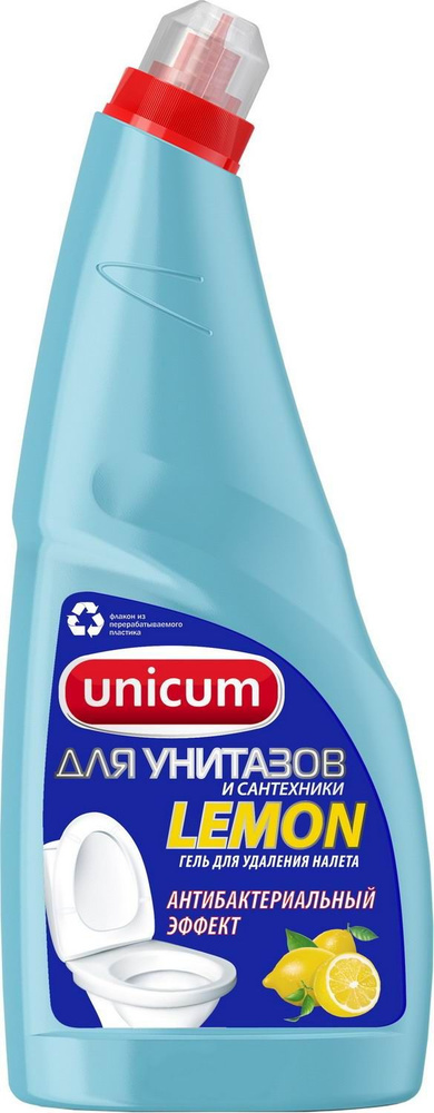 Гель для чистки унитазов UNICUM Лимон 750 мл #1