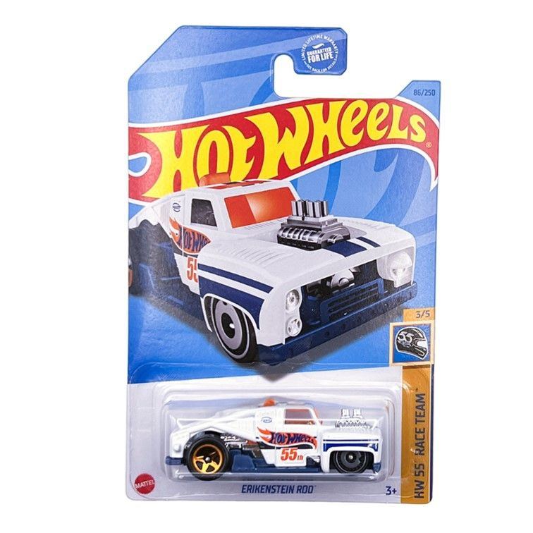 HKK29 Машинка металлическая игрушка Hot Wheels коллекционная модель Erikenstein ROD белый;синий  #1