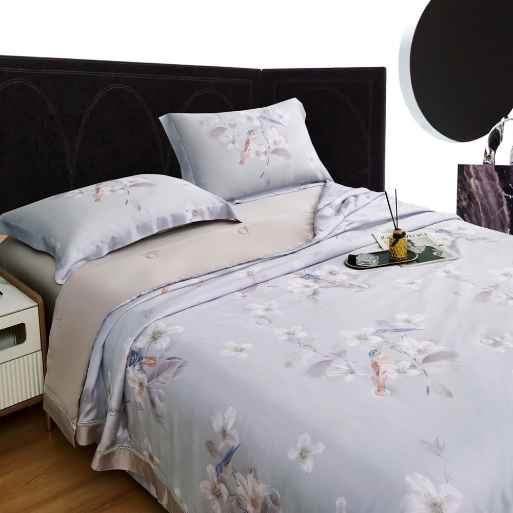 Италия Комплект постельного белья с одеялом, Тенсель, Евро, наволочки 50x70  #1