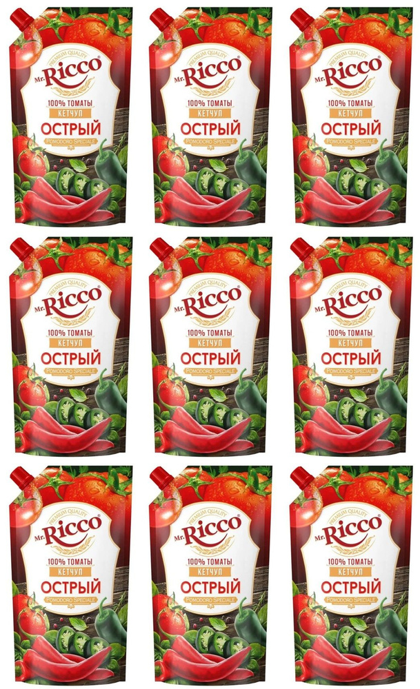 Mr.Ricco Кетчуп Острый, 300 г, 9 шт #1