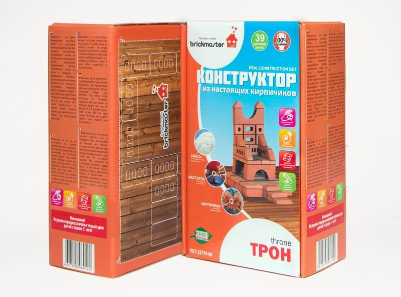 Конструктор Построй и играй! Briсkmaster "ТРОН" из настоящих кирпичиков (39 деталей)  #1