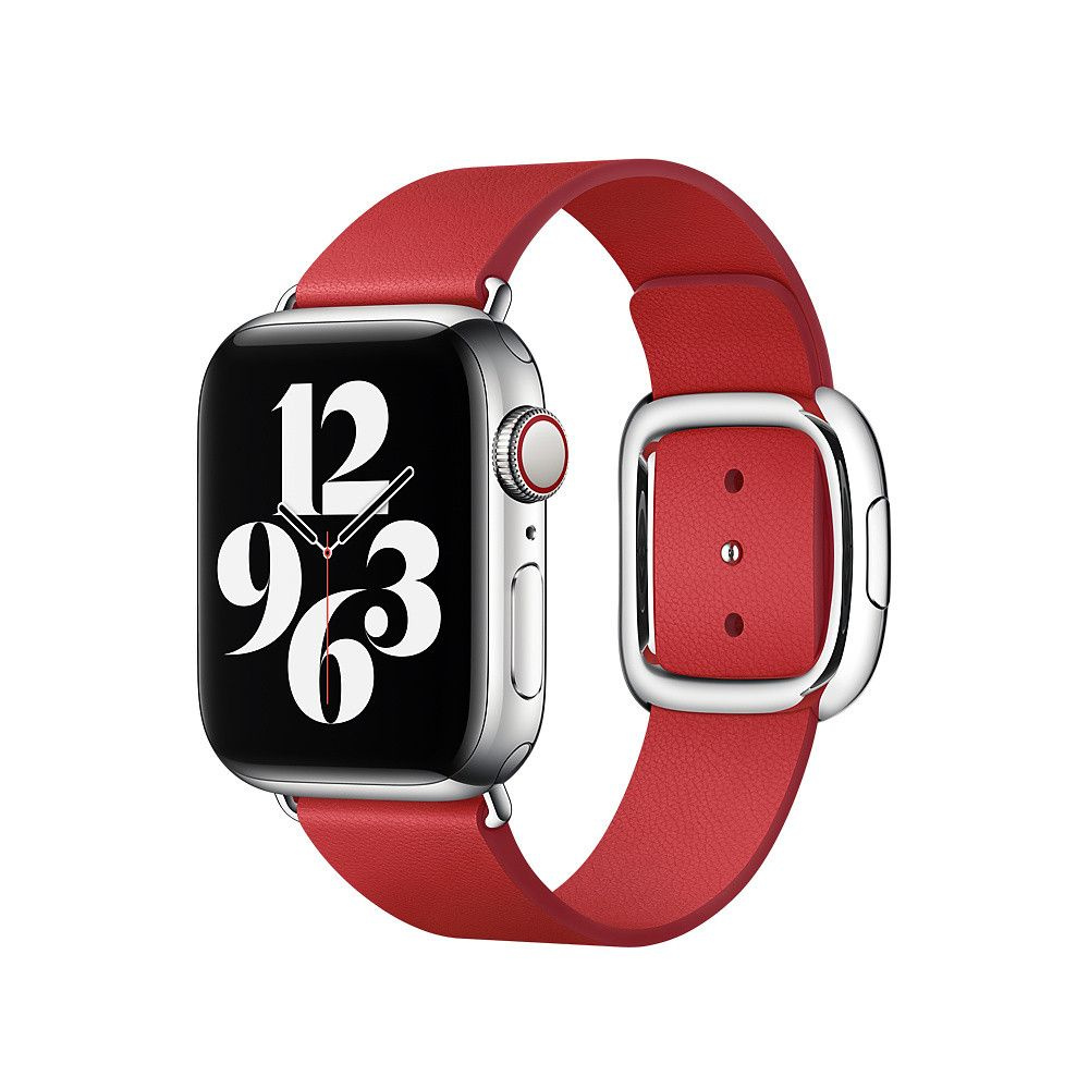 Ремешок кожаный Scarlet Leather Modern Buckle (Алый) Apple Watch 40mm Size L (38mm; 41mm) MY682ZE/A  #1