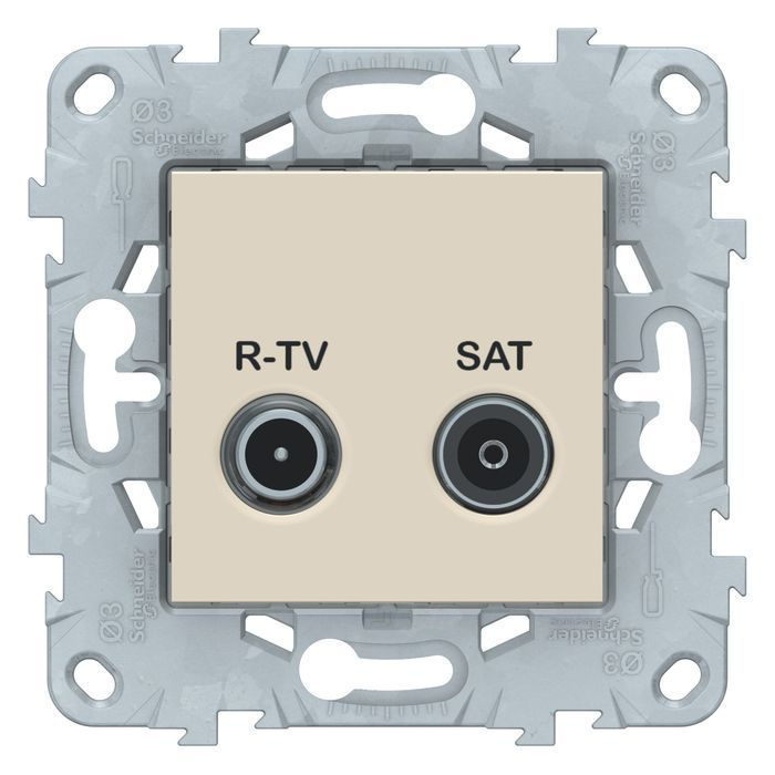 Розетка R-TV/ SAT одиночная бежевый UNICA NEW, NU545444 #1