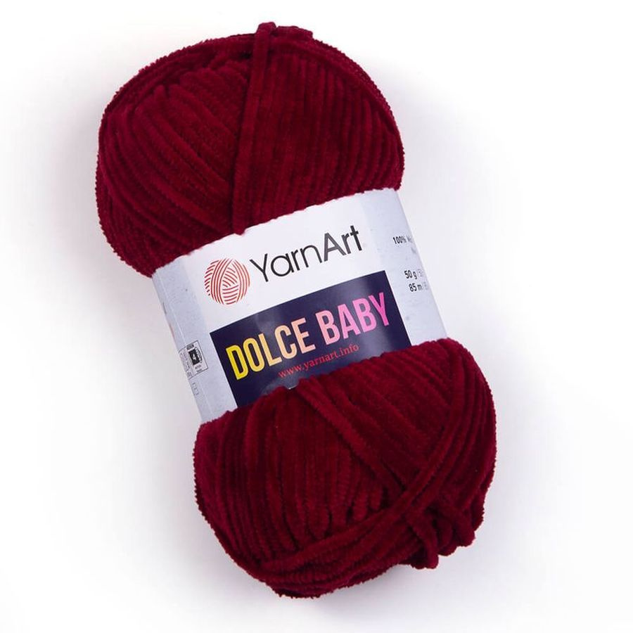 Пряжа YarnArt Dolce baby 1 шт 50 гр/85 м 100% микрополиэстер 752 бордо #1