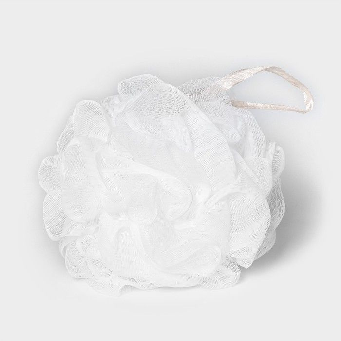 Мочалка - шар для тела CUPELLIA SPA, 50 грамм, цвет белый, 3 штуки  #1