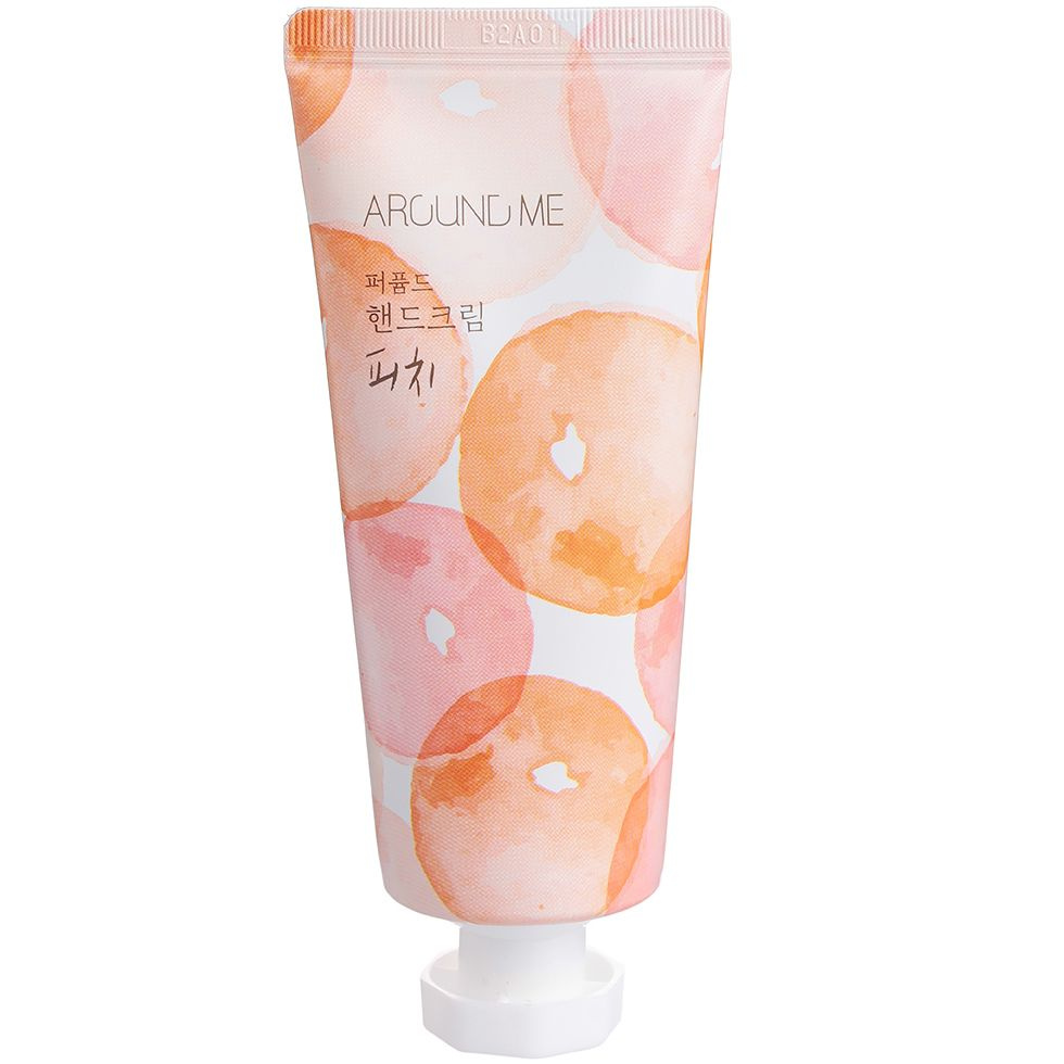Welcos Парфюмированный крем для рук с персиком Around Me Perfumed Hand Cream Peach, 60 мл  #1