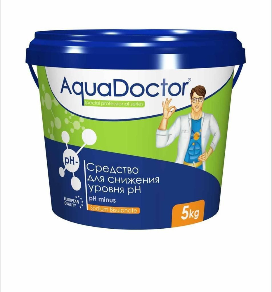 AquaDoctor pH минус, в гранулах, ведро 5кг / Средство для снижения уровня pH  #1