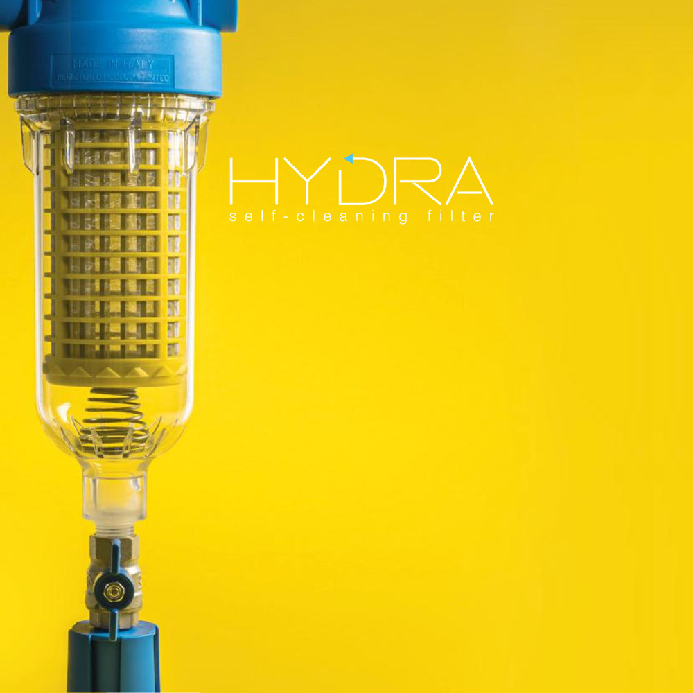 Самоочищающийся магистральный фильтр для холодной воды Atlas HYDRA 1/2" RAH 90 с обратной промывкой для #1