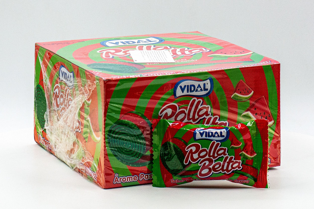 Мармелад Видал Рулетка Арбуз 19 грамм / Vidal Watermelon Rolla Belta 19 g Упаковка 24шт.  #1