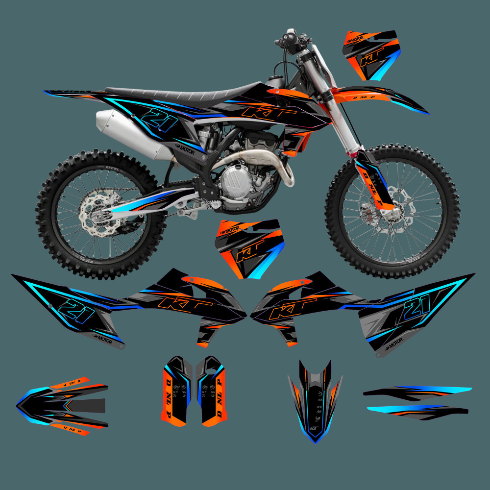 Применяется к KTM 19-22SXF 2019 2020 2021 2022 Мотоцикл наклейка хрустальная пленка  #1