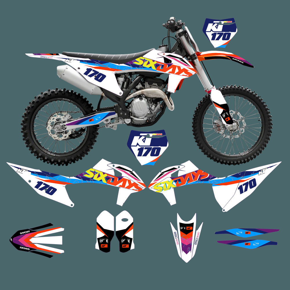 Применяется к KTM 19-22SXF 2019 2020 2021 2022 Мотоцикл наклейка хрустальная пленка  #1