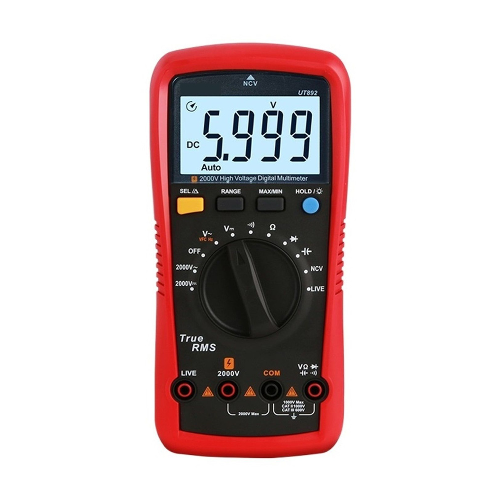 Цифровой мультиметр UT892 2000 В переменного тока Вольтметр True RMS ...