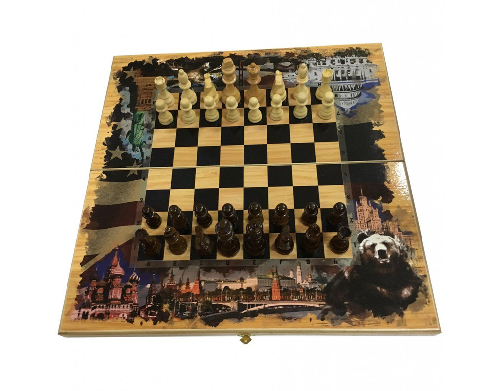 Подарочные нарды и шахматы Гамбит миротворцев #1