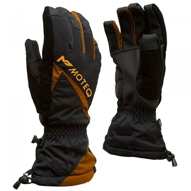Перчатки зимние Moteq СНЕЖОК, цвет черный-оранжевый, размер L  #1