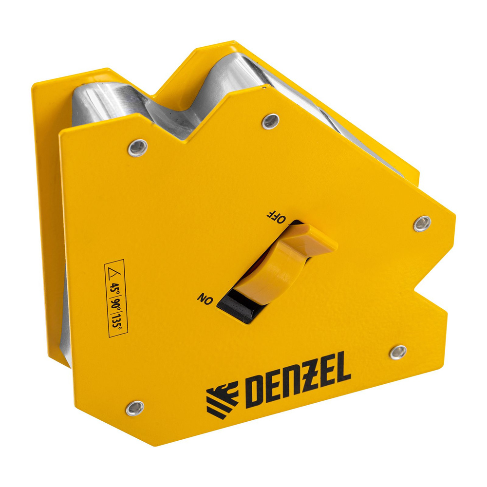 Отключаемый магнитный уголок для сварки DENZEL, усилие 55 LB, углы применения 45-90-135 градусов, магнитный #1