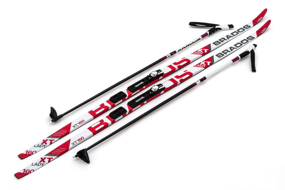 Лыжный комплект NNN с палками и креплением Rottefella - 160 см STEP XT Lady / с насечками  #1