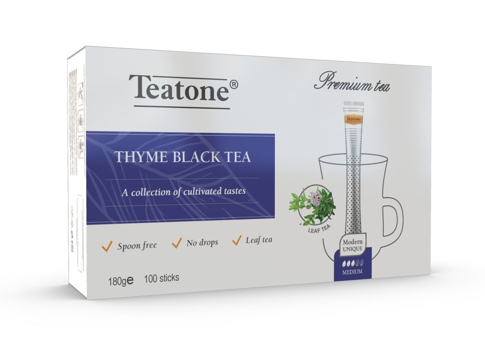 Чай черный TEATONE с Чабрецом в стиках, 100шт*1,8г Натуральный!  #1