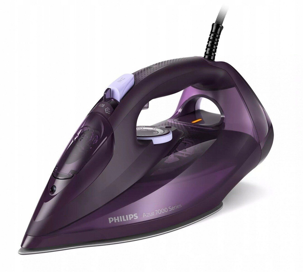 Утюг Philips DST7051/30 фиолетовый/черный, мощность 2800Вт, подошва утюга SteamGlide Elite, паровой удар #1