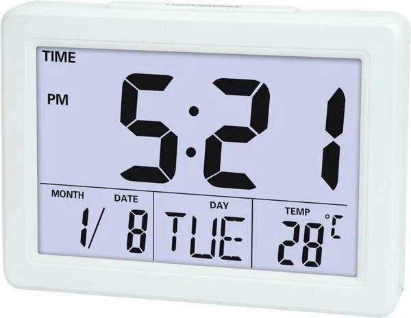Perfeo Часы-будильник "Phyllis", белый, (PF-F2619) время, температура, дата  #1